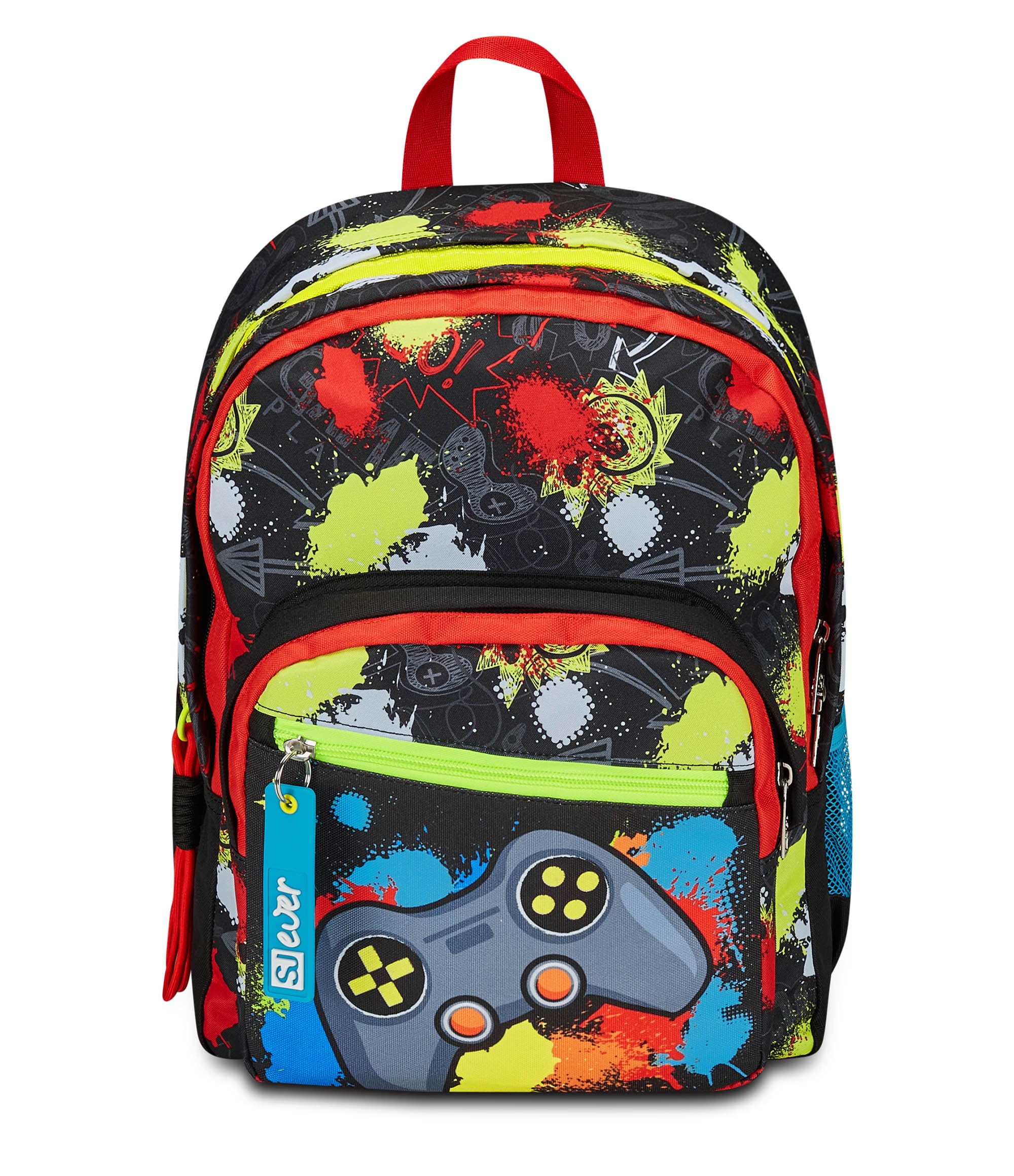 Seven SJ Ever Double Compartment School Backpack per bambini, colore nero e giallo, per Playjam Boy, con borsa per botti