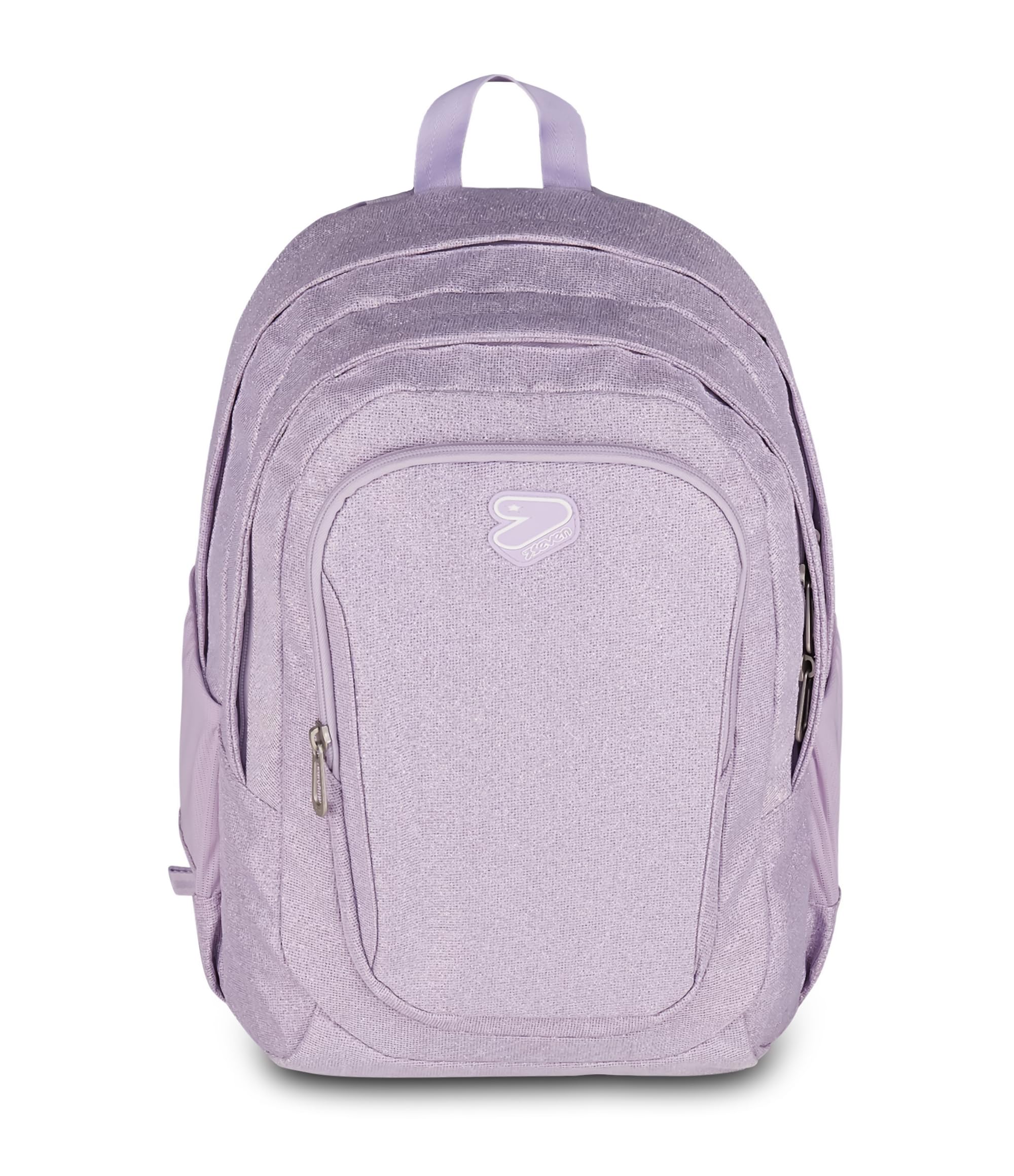 Seven Tech Shiny Shiny Double Compartment Backpack con Effetto Brillante, Violaceo, con Pago per il Notebook e per la Bo